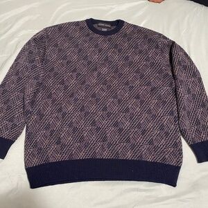 Men’s Robert Banks Merino Wool Sweater-Size XL-Grandpa, academia